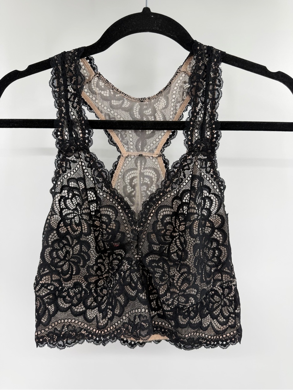 Torrid Lace Racerback Bralette - Black Nude non padded size M/L New with tags